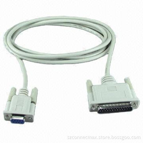 Splitter Cable with RS-232 SUB-D 9 Female, DB-25 Male Connecters